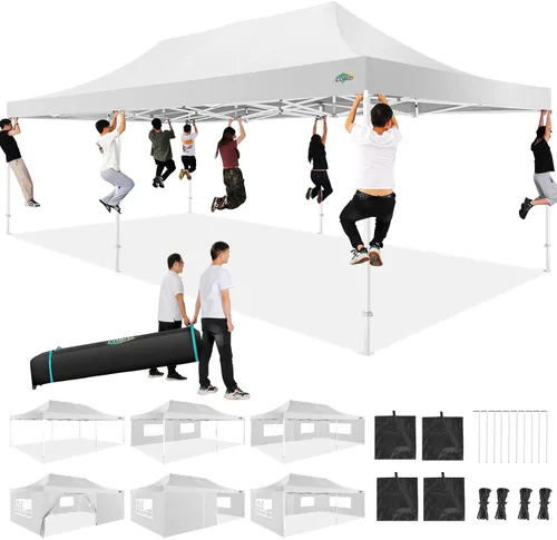 Miniatura 121 de COBIZI Tienda de campaña desplegable de 6.6 x 6.6 pies, toldo resistente, fácil de instalar, impermeable, para exteriores, fiestas, playa, jardín