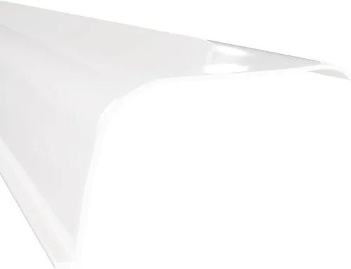 Miniatura 11 de KASTLITE Reemplazo de la cubierta de luz curvada debajo del gabinete, difusor de lente acrílico blanco liso para debajo del gabinete, 12 pulgadas