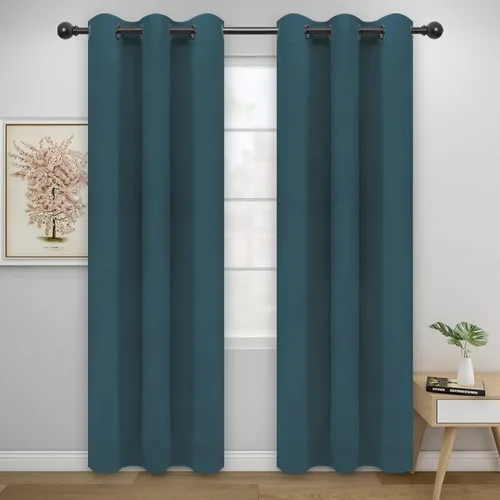 Miniatura 274 de Easy-Going - Cortinas opacas para dormitorio, aislamiento térmico sólido con ojales, cortinas de ventana para reducción de ruido, cortinas