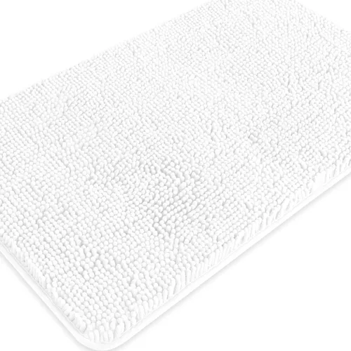 Miniatura 275 de Alfombra de baño pequeña de 12 x 18 pulgadas, lavable y absorbente, antideslizante, alfombra de baño de felpilla gruesa y suave para baño, ducha