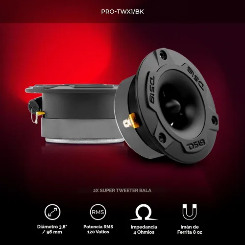 Miniatura 3 de DS18 PRO-X8.4BMPK Paquete completo medio y alto, incluye 2 altavoces de rango medio de 8 pulgadas y 2 tweeter de aluminio Super Bullet de 1 pulgada