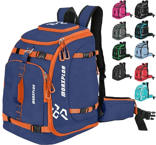 Miniatura 14 de MORXPLOR Ski Boot Bag - 65L Padded, Waterproof Ski Travel Backpack for Gear & Accessories