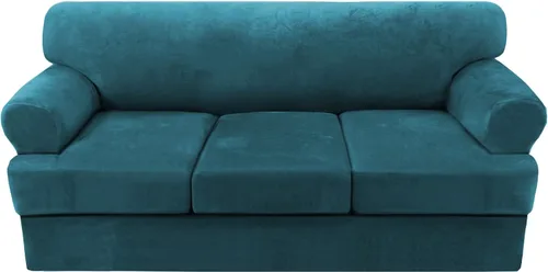 Miniatura 36 de H.VERSAILTEX Funda para sofá de 2 piezas, fundas para sillón con cojines en forma de T, funda para sofá de terciopelo grueso, protector de muebles