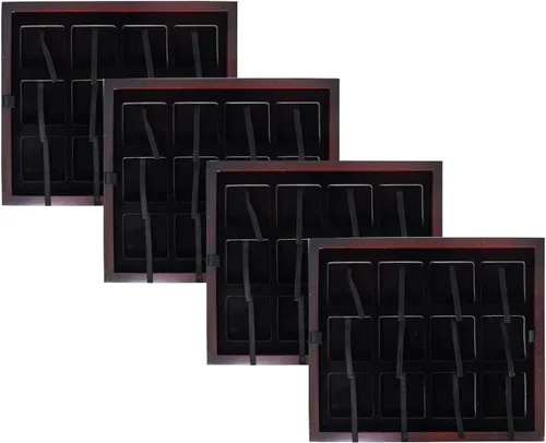 Miniatura 9 de Caja de exhibición de monedas de dos bandejas para cápsulas, certificadas, estilo losa o monedas de desafío, sin bandejas