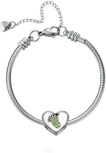 Miniatura 3 de KunBead Huellas de corazón con cuentas de cristal para niñas, cumpleaños y cumpleaños, Cristal