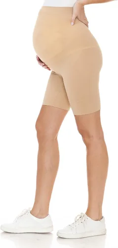 Leggings Depot Ropa de maternidad sin costuras para mujer, ropa interior de embarazo a medio muslo, soporte para el vientre, evita rozaduras, S-XL