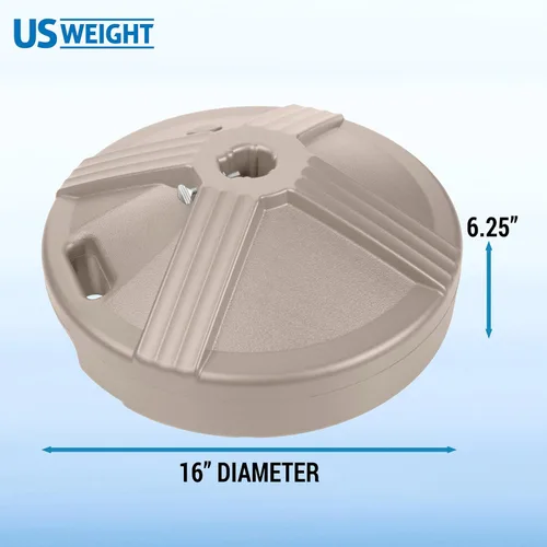 Miniatura 2 de US Weight Base de sombrilla duradera de 50 libras diseñada para ser utilizada con una mesa de patio
