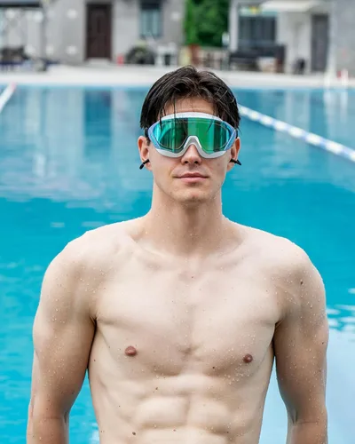 Miniatura 3 de Gafas de natación Espejo deslumbrante (rosa+blanco)