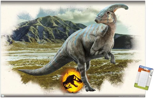 Miniatura 11 de Trends International Jurassic World: Dominion - Póster de pared focal de Parasaurolophus, 22.375 x 34 pulgadas, versión enmarcada de madera