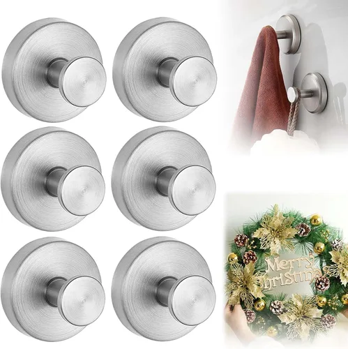 Miniatura 14 de Ganchos de ventosa para coronas en vidrio, ganchos de ducha mejorados sin taladro para ducha, gancho de ventosa de acero inoxidable impermeable