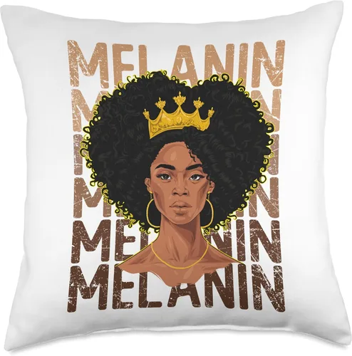 Miniatura 4 de Black Strong Women Afro Love Melanin African Girl American Throw Pillow