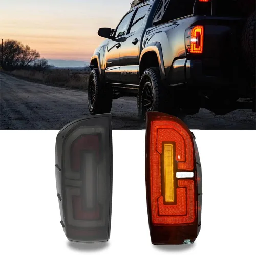 Miniatura 6 de Kit de luces traseras LED adecuadas para Toyota Tacoma 2016-2022, carcasa negra, efecto de luz fluida, fácil instalación