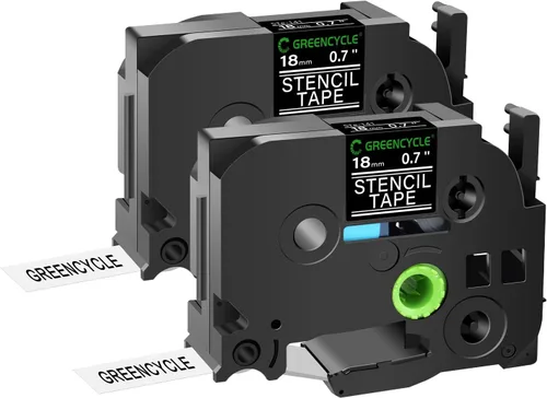 Miniatura 21 de GREENCYCLE Compatible con Brother STE 161 1-1/2" 1.417 in solución móvil Stencil Etch cinta de etiquetas para PT-3600, PT-530, PT-550, PT-9200DX
