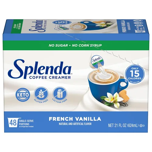 Miniatura 8 de SPLENDA Tazas de crema de café bajas en calorías sin azúcar, vainilla francesa, 48