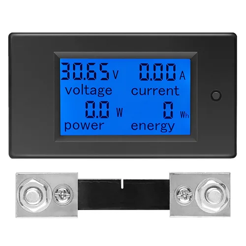 Medidor Monitor de Batería Multifunción DC, 6.5-100V, 0-100A (Ampliamente Aplicado a Batería de RV/Automóvil de 12V/24V/48V) Pantalla LCD Medidor