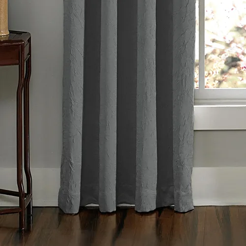 Miniatura 4 de Curtainworks Lenox Panel de Cortina con Ojales, Gris, 50 x 132 pulgadas