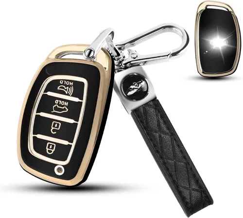 Miniatura 13 de QBUC Funda para llavero Hyundai Elantra, protector de TPU suave con llavero compatible con Hyundai Elantra Ioniq Sonata Tucson Elantra GT 2021 2020