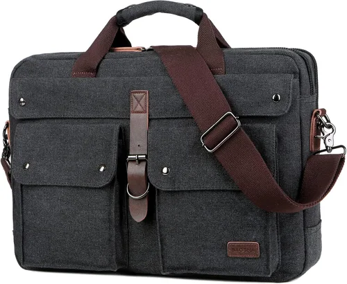 Miniatura 8 de Elegante 17 pulgadas de lona portátil bolsa de mensajero maletín vintage Crossbody bolsa de hombro militar para hombres BC-07 Stylish