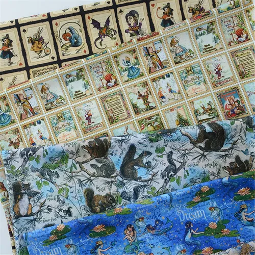 Miniatura 4 de BAWHO Mooie Pure Katoenen Stof Uniek Met Vleugels Fairy Fish Cartoon Boy Rijdt Op EEN Paard Dat Door De Wolken Patroondoek Loopt Voor Ambachten
