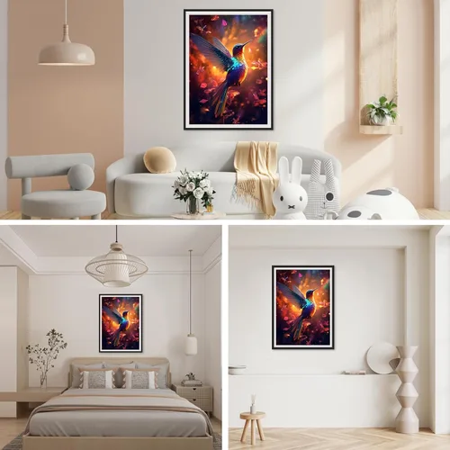 Miniatura 3 de Kits de Pintura de Diamantes de Aves SENQAO para Adultos, Arte de Diamante de Colibrí de Taladro Completo, Kits de Puntos de Diamante de Paisaje