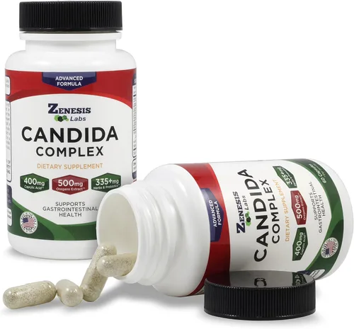 Miniatura 4 de Candida Complex Cleanse Detox Suplemento de ácido caprílico, extracto de orégano, probióticos, enzimas (60 cápsulas, suministro para 30 días)