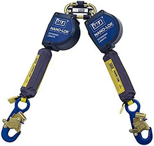 Miniatura 4 de Nano-Lok Extended 3101622 Clip de seguridad para detención de caídas de 11 pies de longitud extendida y 100% de amarre, montaje rápido del arnés