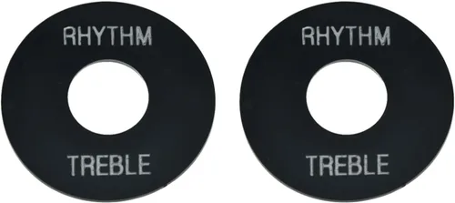 Miniatura 6 de KAISH 2 unids negro con letra dorada LP interruptor de palanca de guitarra placa de ritmo agudos anillo para Les Paul