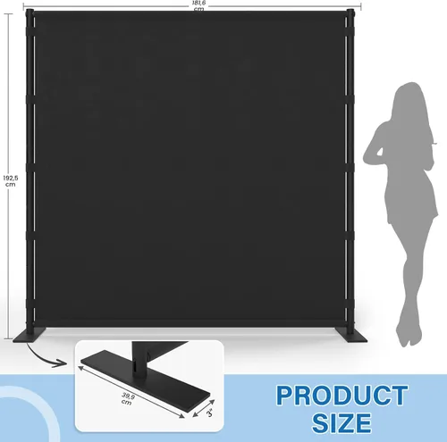 Miniatura 2 de AKTOP Divisor de habitación, pantalla de privacidad independiente de un solo panel, divisores de pared temporales portátiles para separación