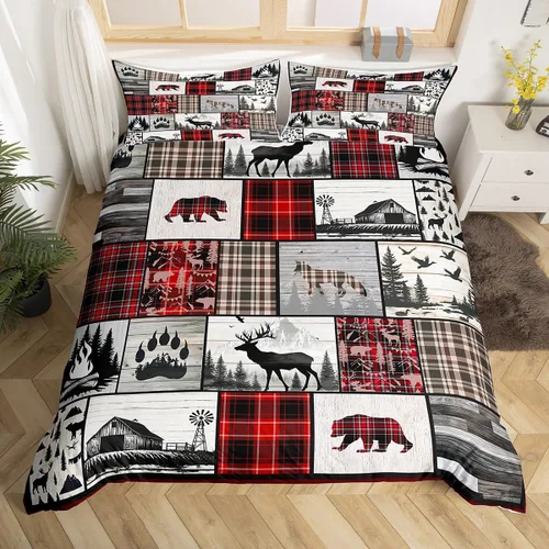 Miniatura 35 de Juego de funda de edredón de pingüinos de dibujos animados para niños, tamaño King, bonito juego de ropa de cama de animales de poste ártico