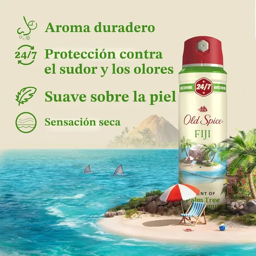 Miniatura 2 de Old Spice Dry Spray Desodorante antitranspirante para hombres, frescura 24/7, protección 24/7 sudor y olor, suave para la piel con acondicionadores