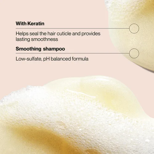Miniatura 3 de Suave Champú suavizante de infusión de queratina de 2 tamaños, limpiador diario suave para cabello suave y manejable, control del encrespamiento 48H