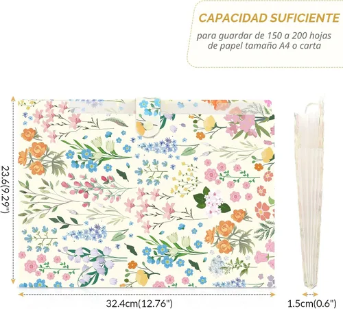 Miniatura 7 de SKYDUE Carpeta de archivos expandible con 5 bolsillos, organizador de archivos de acordeón, organizador portátil de documentos de papel de recibo