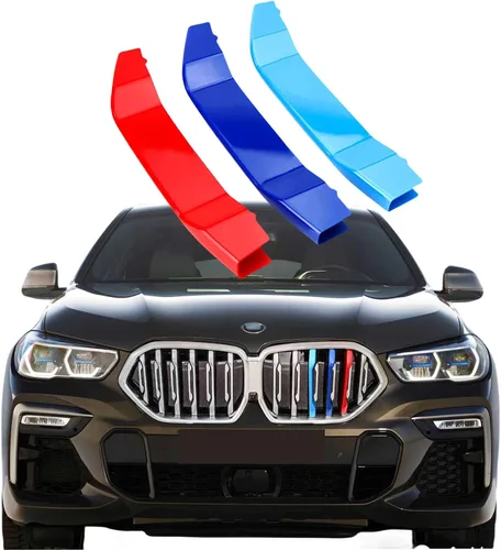 Miniatura 7 de Insertos de parrilla automotriz para BMW X5 F15 2014-2018 y X6 F16 2015-2019 7-Beam, (NO para serie Dual-Beam) Accesorios de parrilla delantera