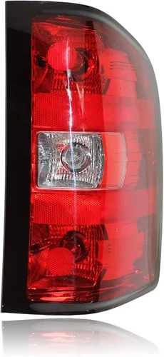 Faro trasero compatible con Chevrolet Chevy Silverado 2007-2013, lámparas traseras de camioneta estilo de fábrica, reemplazo OE con bombillas y Lado