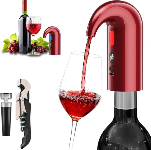 Miniatura 12 de Aireador eléctrico de vino, bomba dispensadora de vino, vertedor automático de vino, decantador de vino instantáneo, oxigenador de vino de un toque