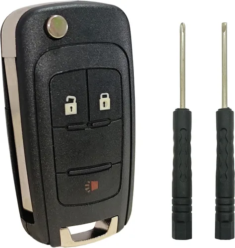 Carcasa de repuesto para llavero compatible con Chevrolet Chevy Equinox Sonic GMC Terrain, control remoto de entrada sin llave para llave de coche