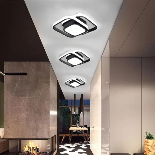 Miniatura 3 de Lámpara de techo moderna LED de montaje empotrado, lámpara de techo cuadrada de acrílico para sala de estar, comedor, estudio, villa, dormitorio
