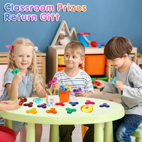 Miniatura 4 de Gigilli Paquete de 12 juguetes giratorios para ansiedad, juguetes giratorios a granel, premios de aula, bolsas de regalo, recuerdos de fiesta