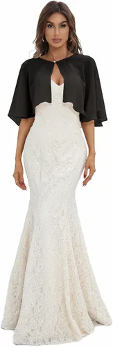 Miniatura 6 de Heartgown Capelets para mujer chal de gasa y envolturas para vestido de noche capa de boda