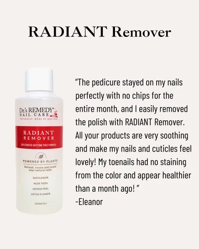 Miniatura 5 de Dr.'s Remedy Removedor de esmalte de uñas orgánico, fortalecedor natural y vegetal para uñas y cutículas, no tóxico, hidratante e hidratante,