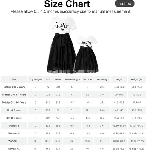 Miniatura 7 de PATPAT Mommy and Me Matching Short-Sleeve Cotton Solid Mesh Tulle Belted Long Dresses