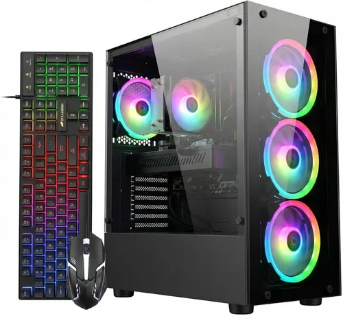 Miniatura 6 de STGAubron Computadora de escritorio para videojuegos, Intel Core i7 hasta 3.9 GHz, Radeon RX 580 8G, 16G RAM, 512G SSD, WiFi 6, BT 5.0, ventilador