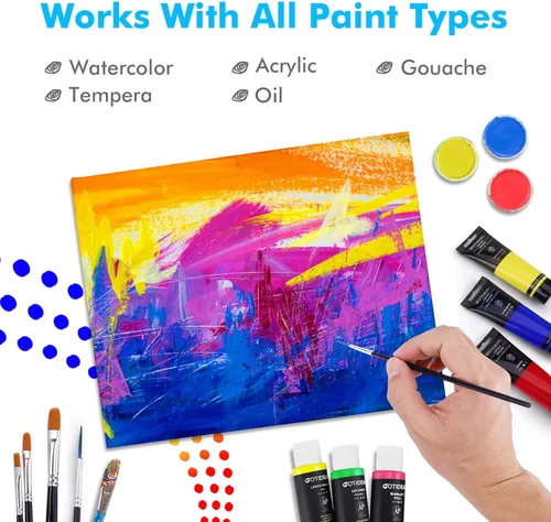 Miniatura 4 de GOTIDEAL Lienzos a granel para pintura, 5 x 7 pulgadas, paquete económico de 40 unidades, tableros de lienzo blanco imprimado con gesso – 100%
