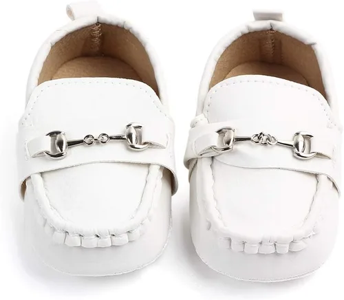 Miniatura 3 de QIETION Zapatos Oxford de piel sintética con suela suave, antideslizantes, para niños y niñas, para caminar