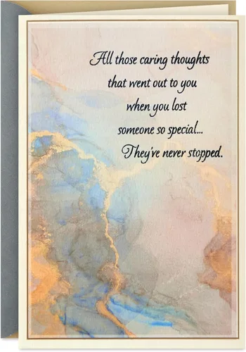 Miniatura 11 de Hallmark - Tarjeta de condolencias (papel de aluminio dorado, ágata)