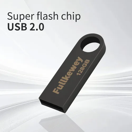 Miniatura 2 de Unidad flash 16G/32G/64G/128G, elegante metal USB 2.0, unidad compacta impermeable de metal, unidad de pulgar, memoria de alta velocidad