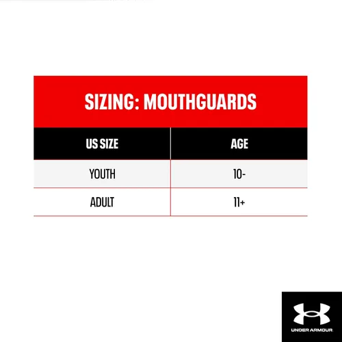 Miniatura 6 de Under Armour Protector bucal deportivo, ajuste personalizado, incluye correa desmontable para casco
