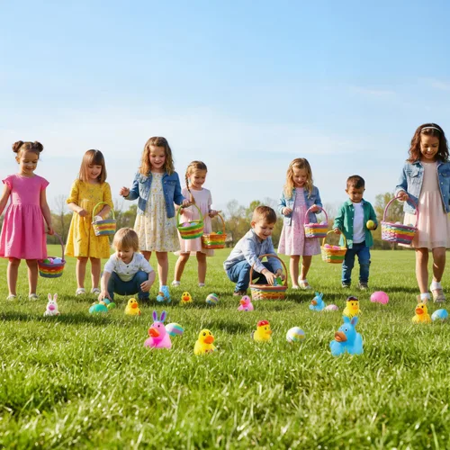 Miniatura 7 de 36 patos de goma de Pascua, accesorios para baby shower, mini patitos de conejo de 2.16 pulgadas, juguetes de baño para niños y niñas, divertidos