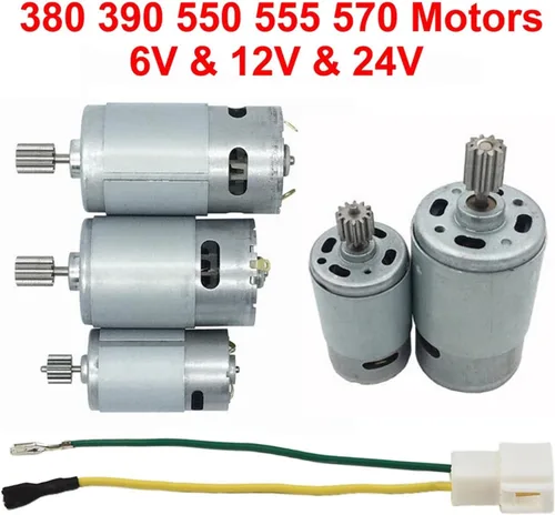 Miniatura 2 de DC Motor For Kids Electric Car 550 RS390 RS380 RS550 12V 6V DL555 24V 10 Teeth Micro Engine Electric Motor(550 12V 16000RPM)