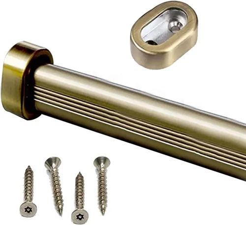 Barra de ropa comercial de metal de 0.096 pulgadas de grosor, montaje en pared, resistente, moderno, para dormitorio, baño, armario, boutique, Color